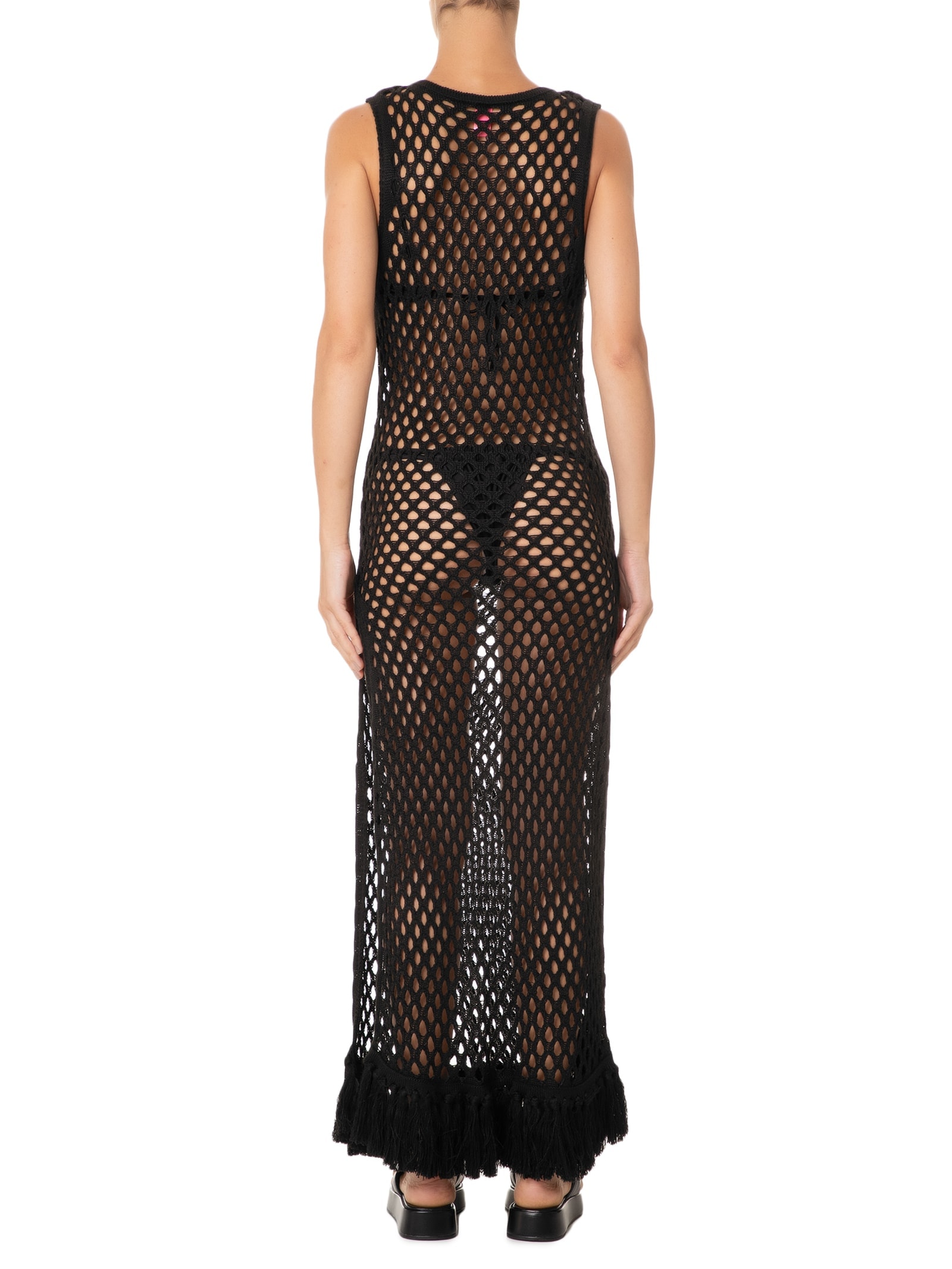 Túnica Crochet Preto Farm Praia