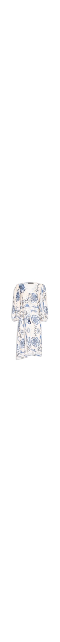 Túnica Estampada Lace Up - Branco