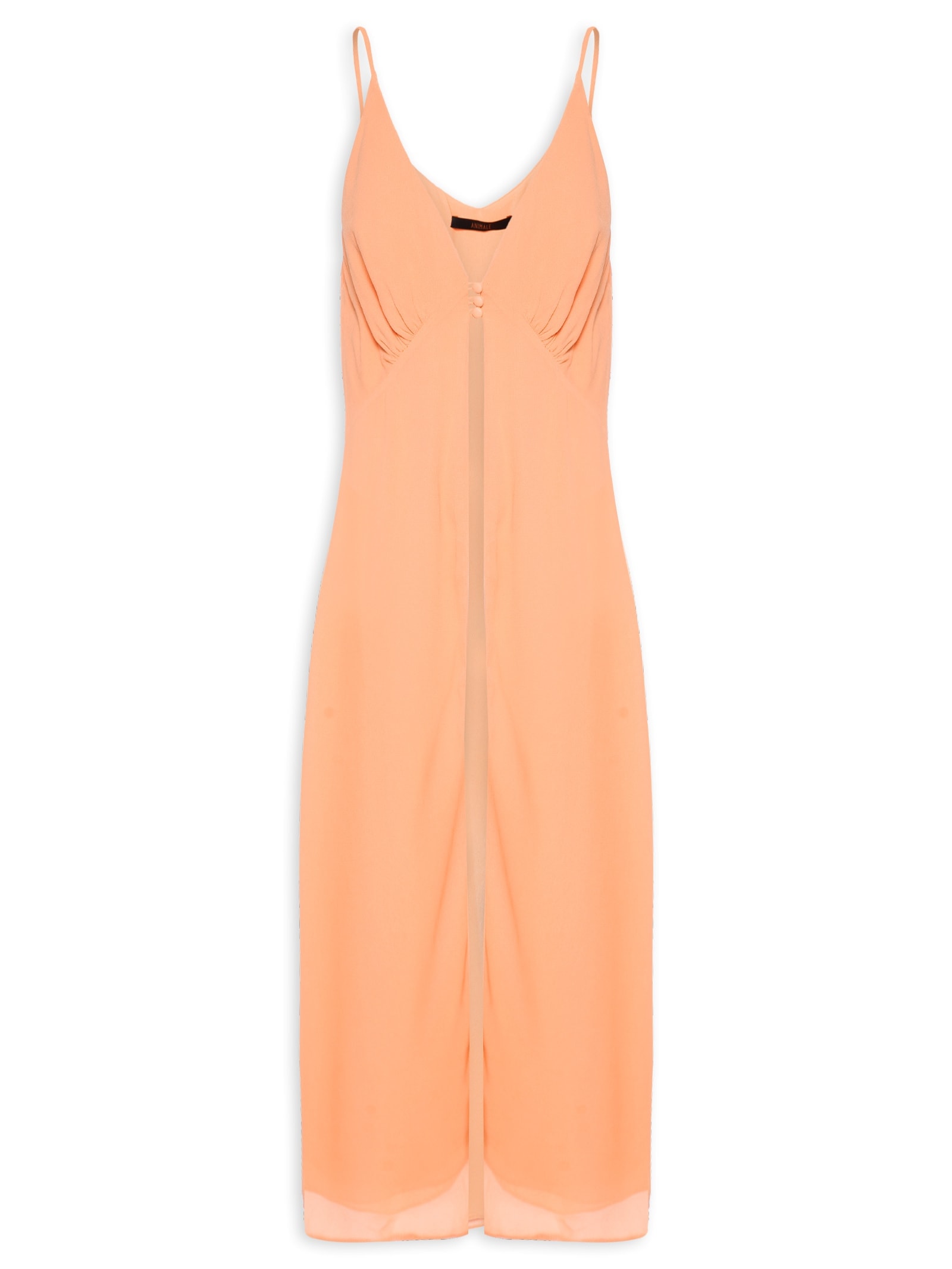 Túnica Feminina Alça Coral Concha Com Abertura Laranja Animale