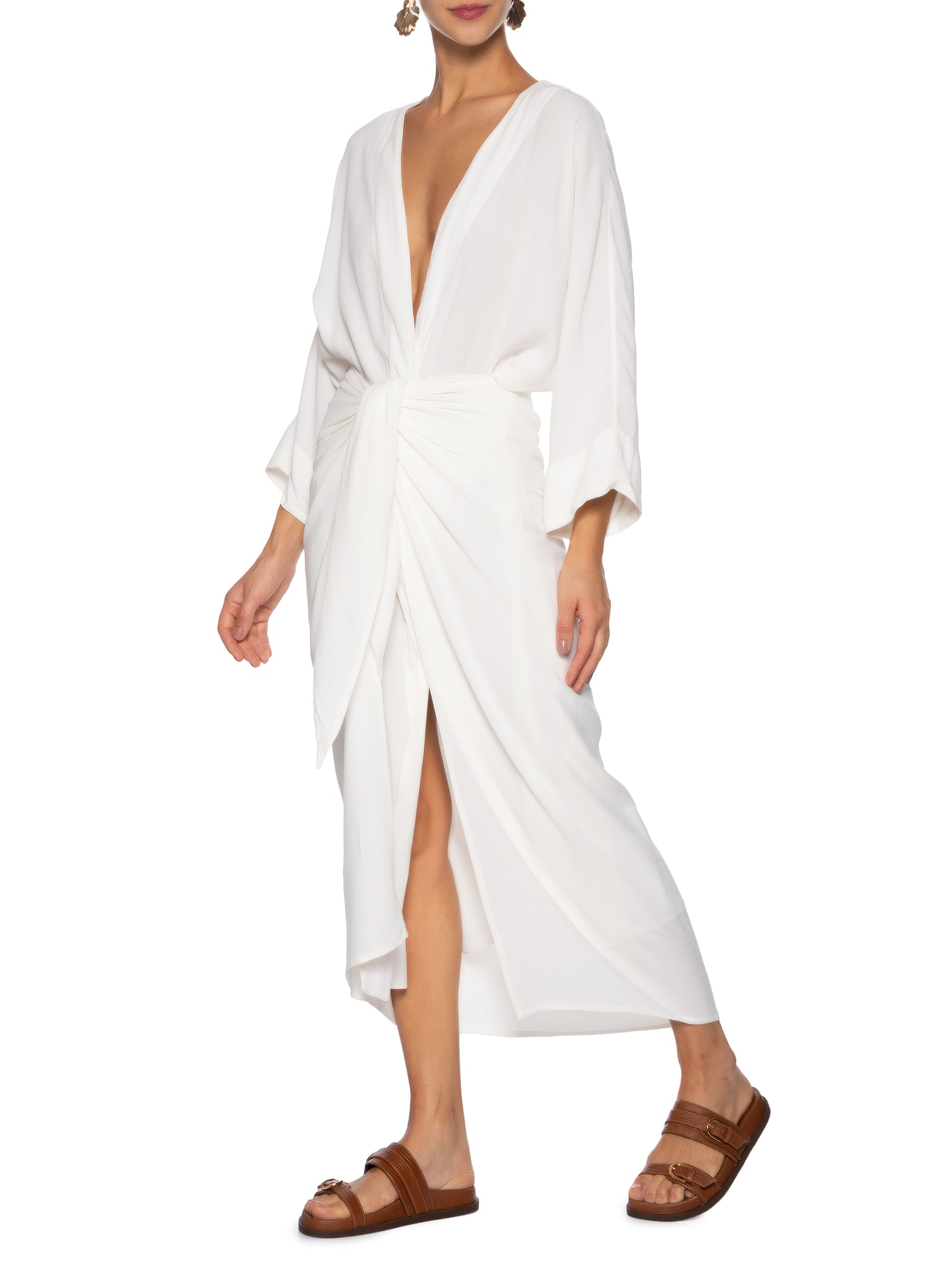 Túnica Feminina Amarração Branco Haight