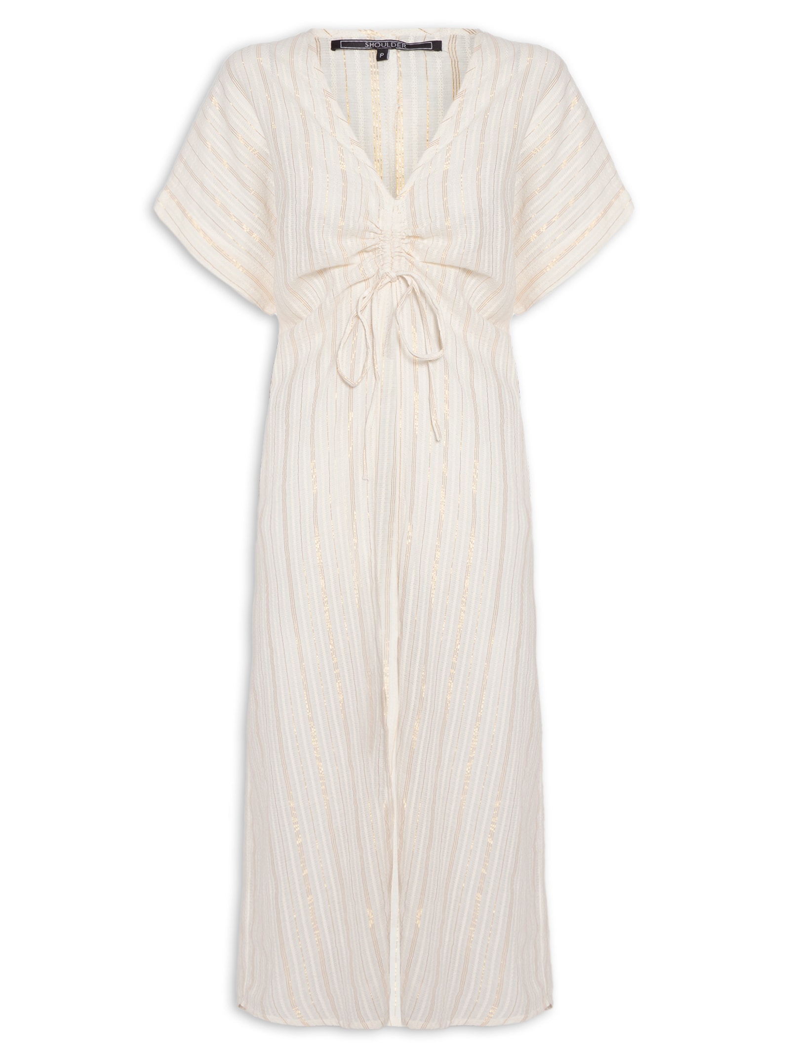 Túnica Feminina Amarração Off White  Shoulder