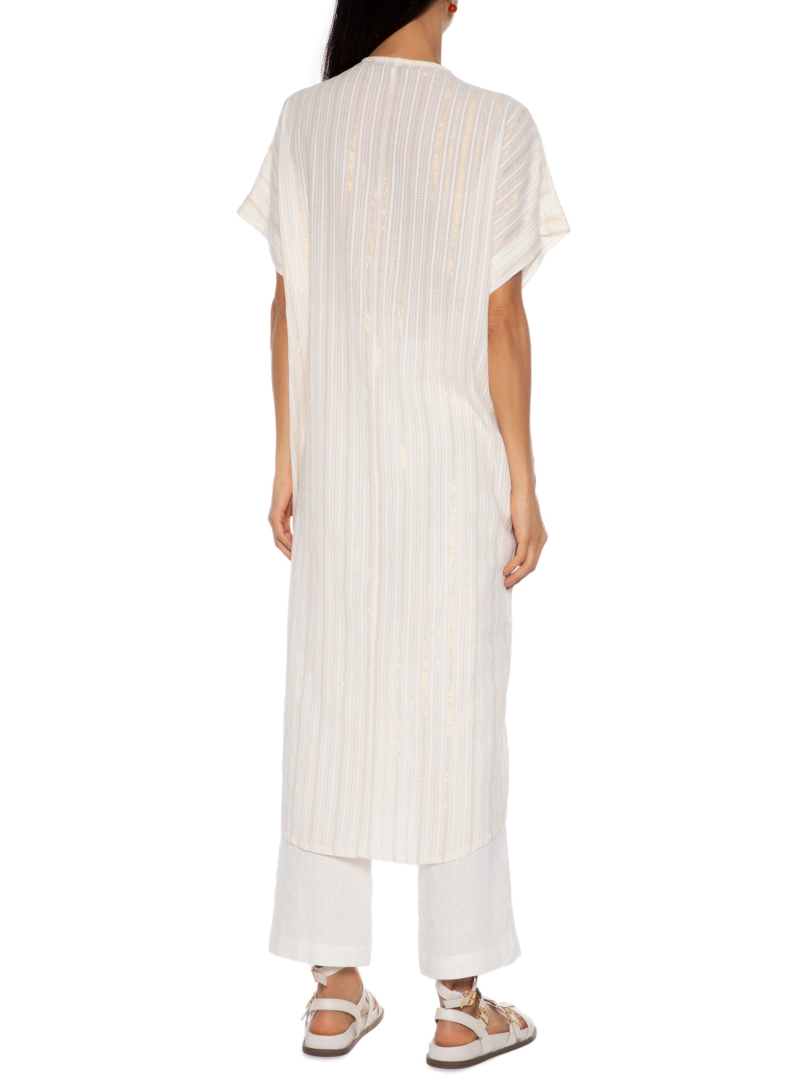 Túnica Feminina Amarração Off White  Shoulder