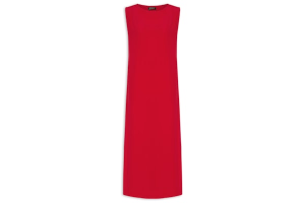 Túnica Feminina Cavada Midi Desvio - Vermelho