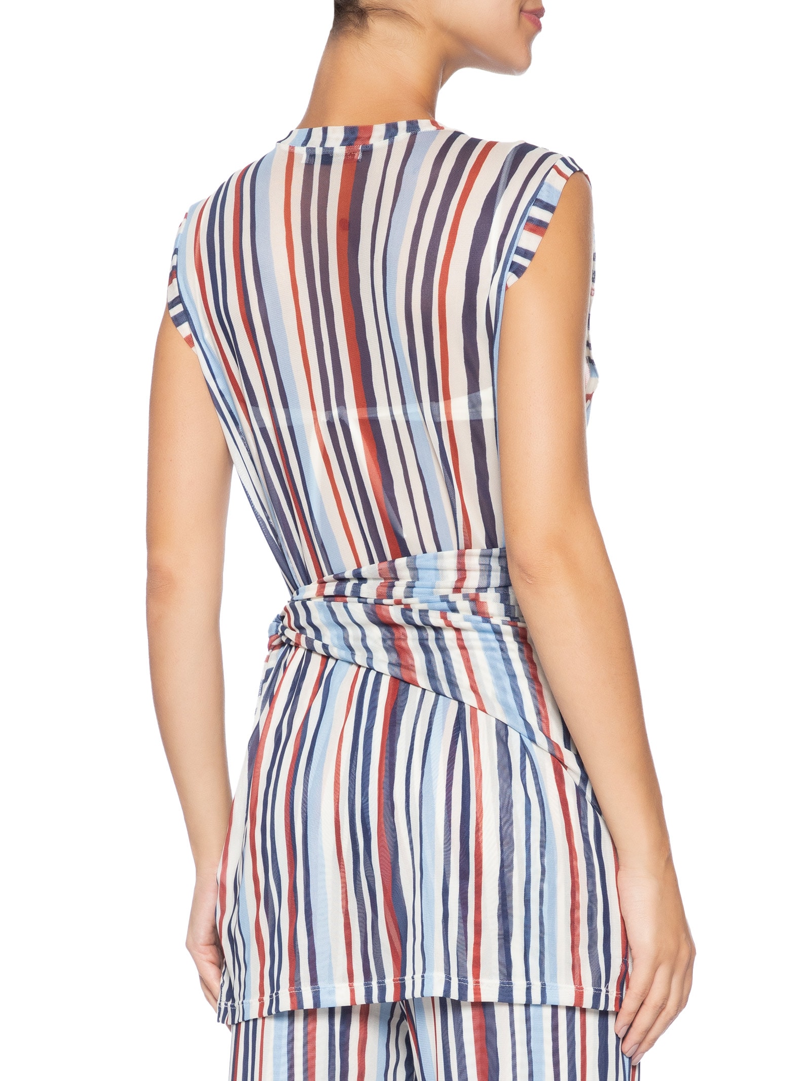 Túnica Feminina com Lenço Estampa Listra Verano Azul Dress To