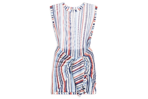 Túnica Feminina com Lenço Estampa Listra Verano – Azul