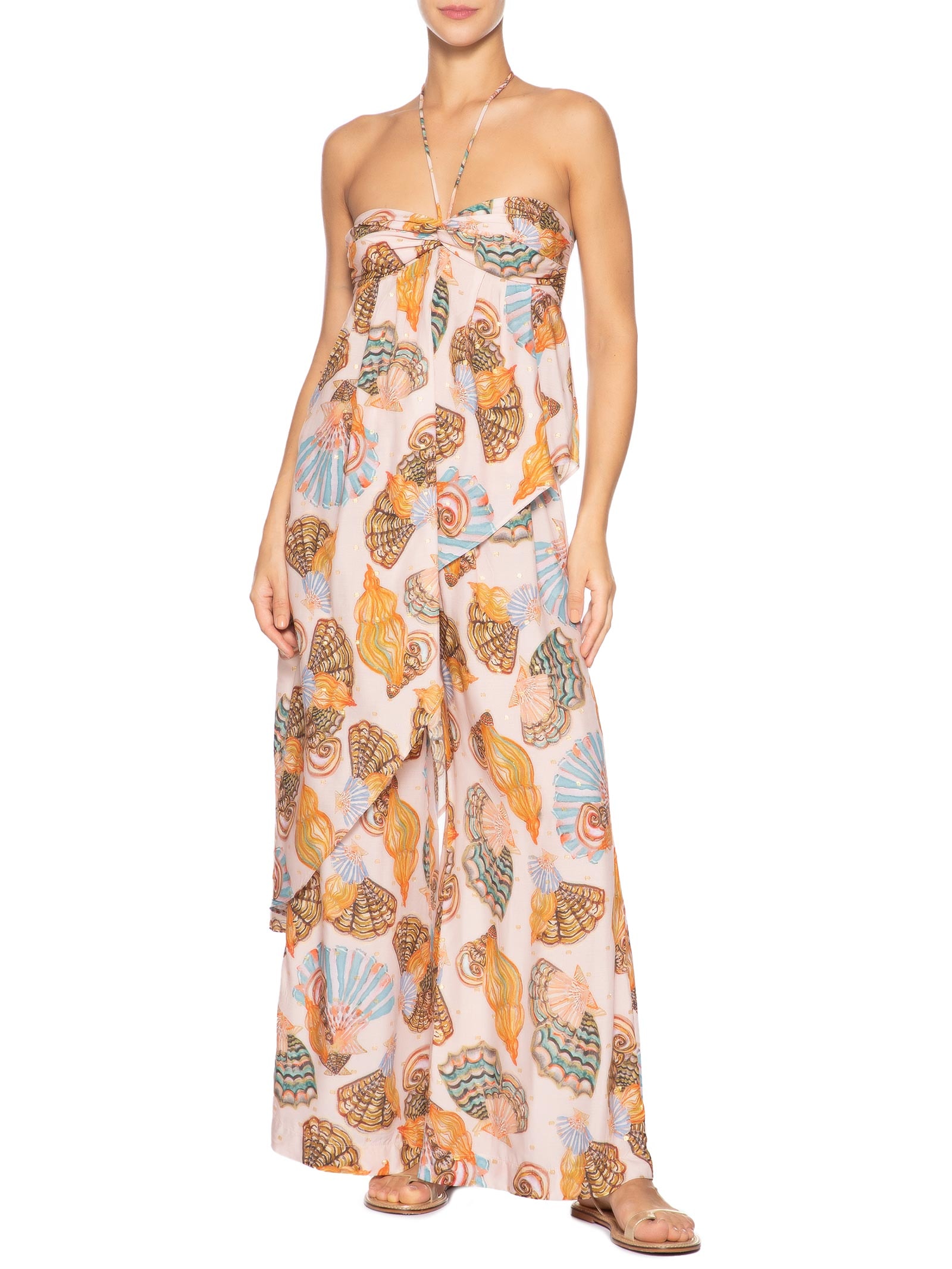 Túnica Feminina Festa De Concha Rosa Farm