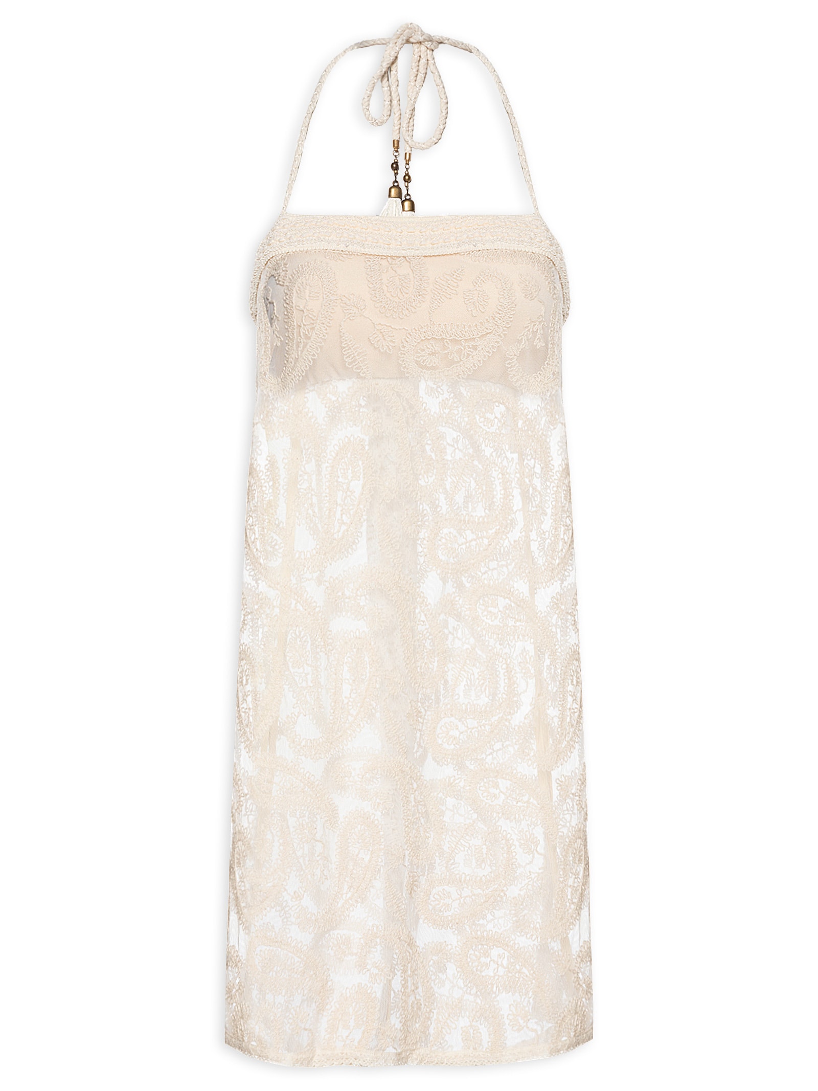 Túnica Feminina Renda Bege Dress To