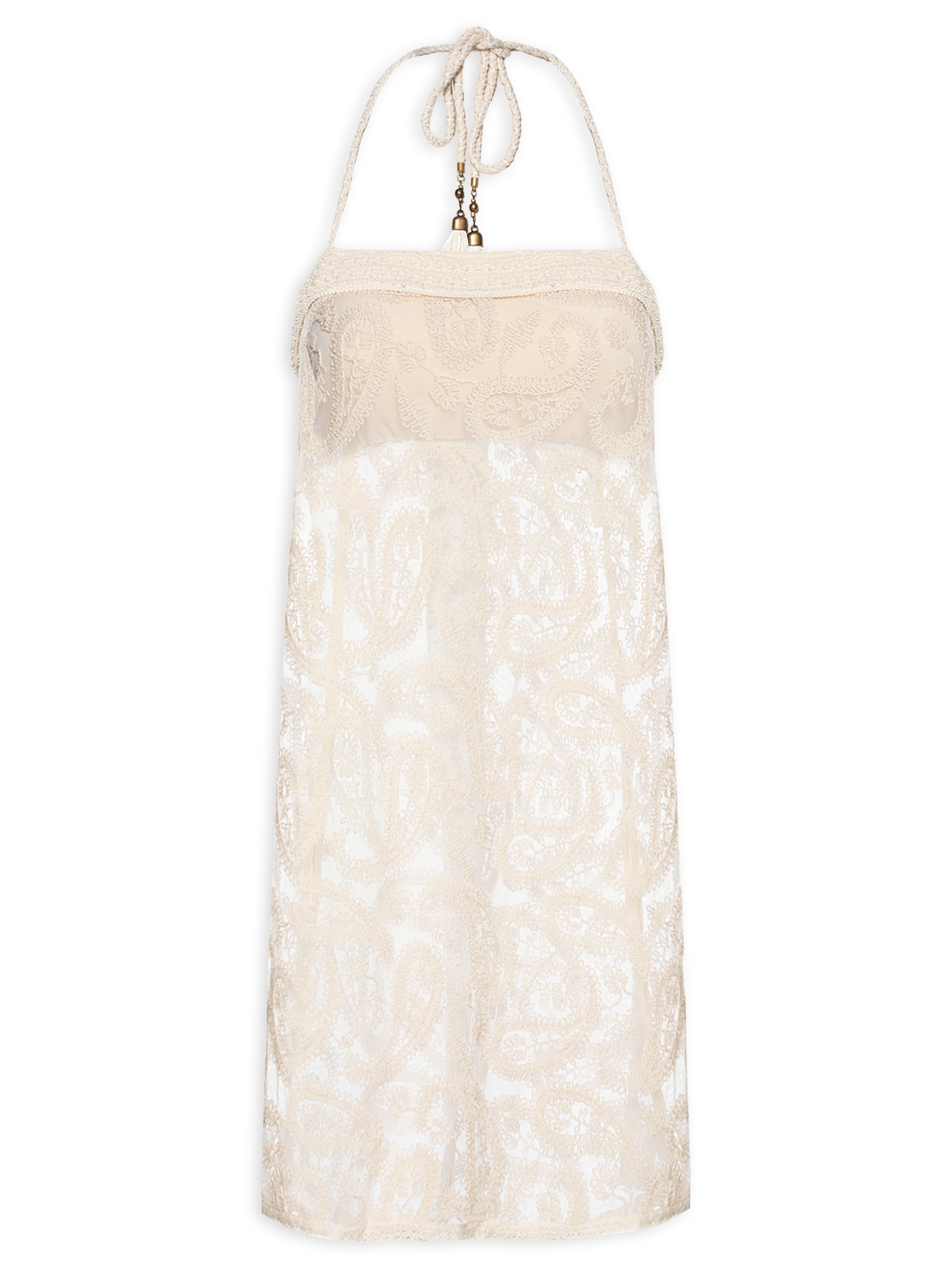 Túnica Feminina Renda Bege Dress To