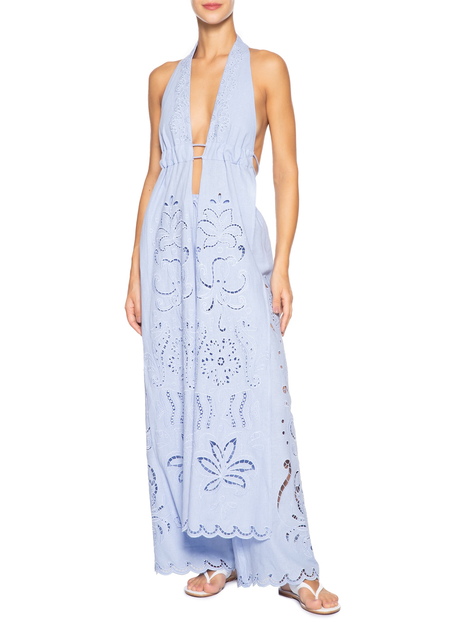 Túnica Feminina Richilieu Vida Marinha Azul Farm Praia