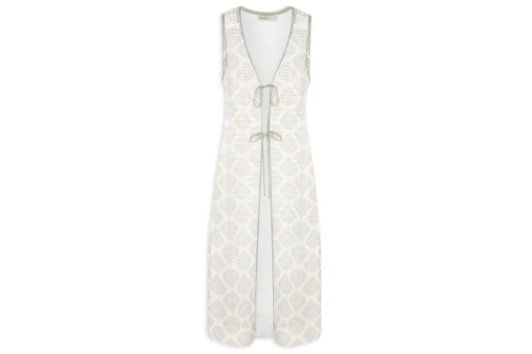 Túnica Feminina Tricot Estampa Atins - Azul 