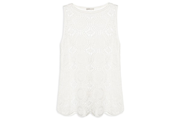Túnica Feminina Tricot Fenda Veraneio - Branco