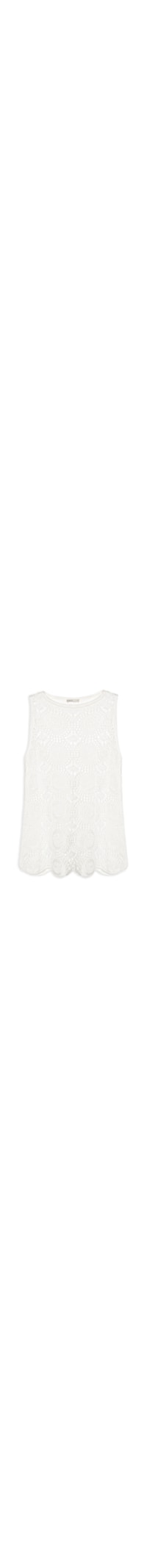 Túnica Feminina Tricot Fenda Veraneio - Branco