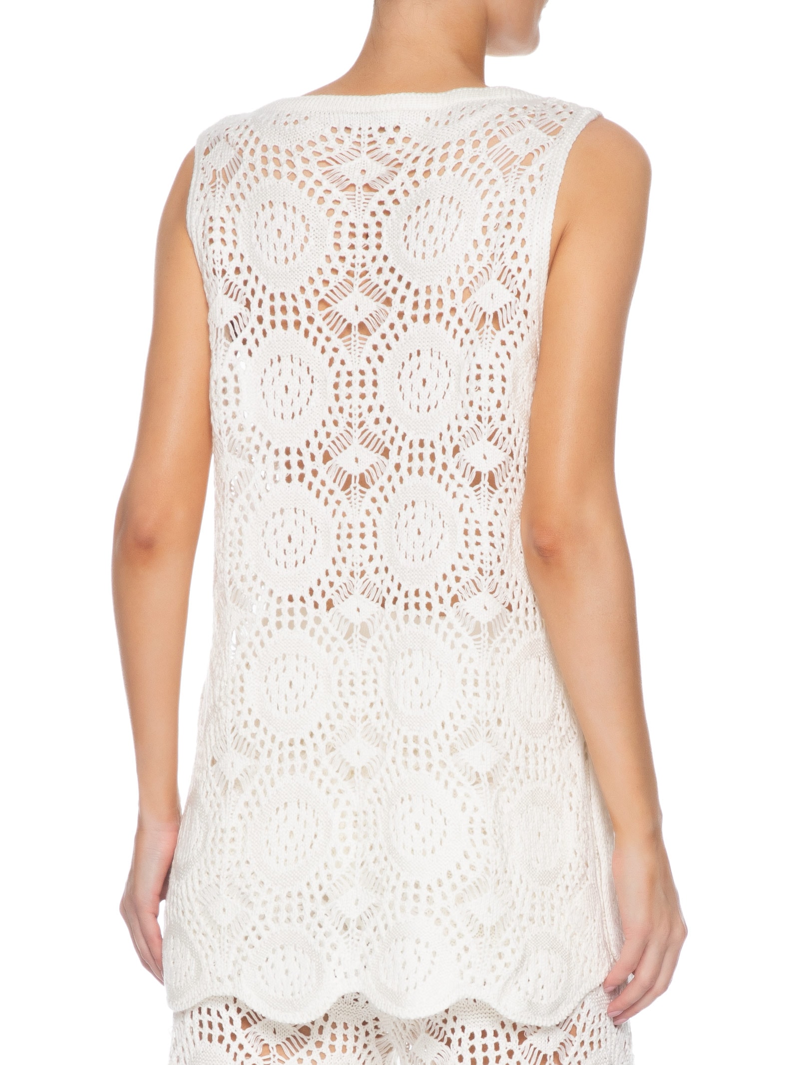 Túnica Feminina Tricot Fenda Veraneio Branco Dress To