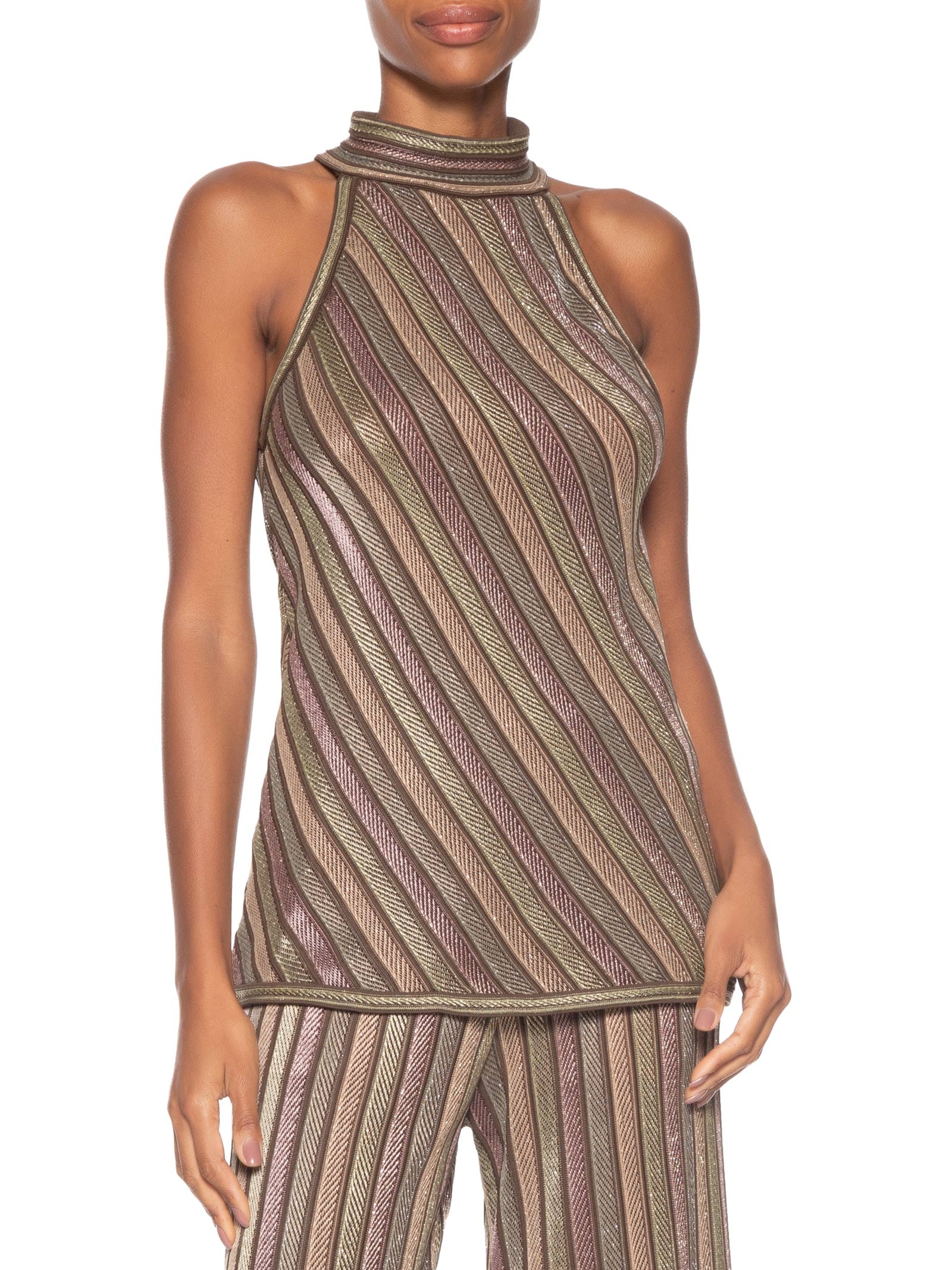 Túnica Feminina Tricot Gola Alta Multicolor Cinza Maria Filó