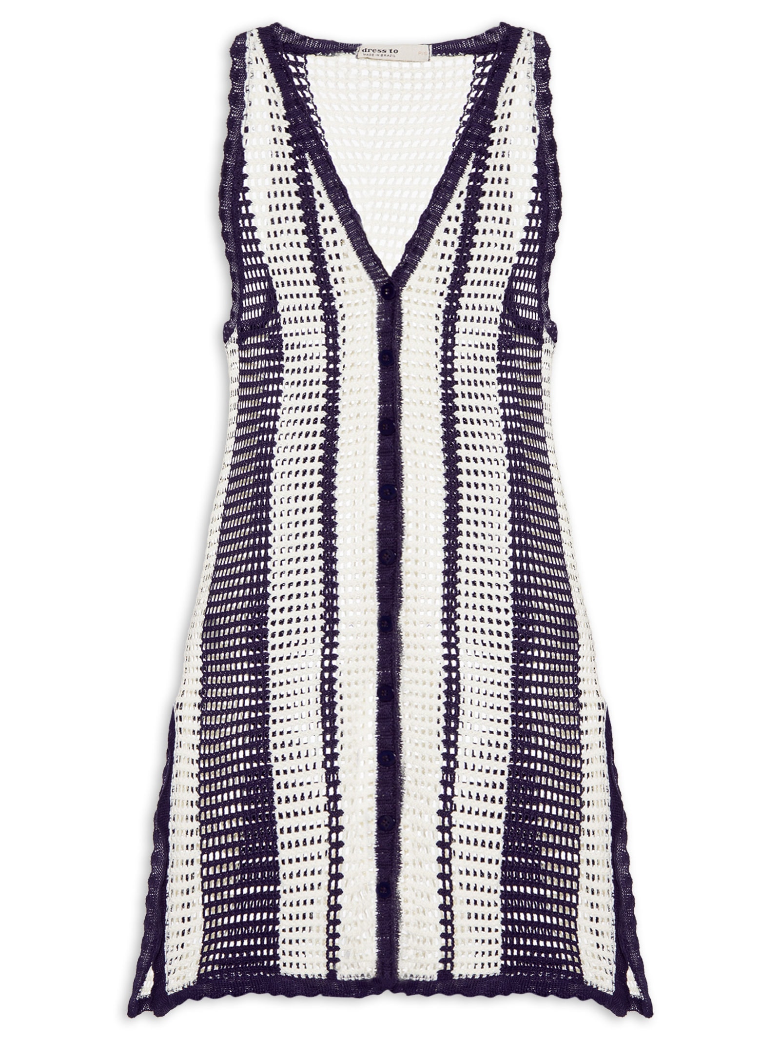Túnica Feminina Tricot Listra Náutica – Azul Dress To