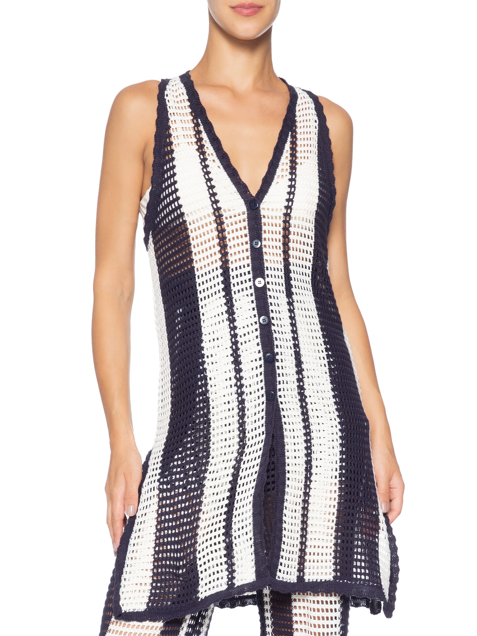 Túnica Feminina Tricot Listra Náutica – Azul Dress To