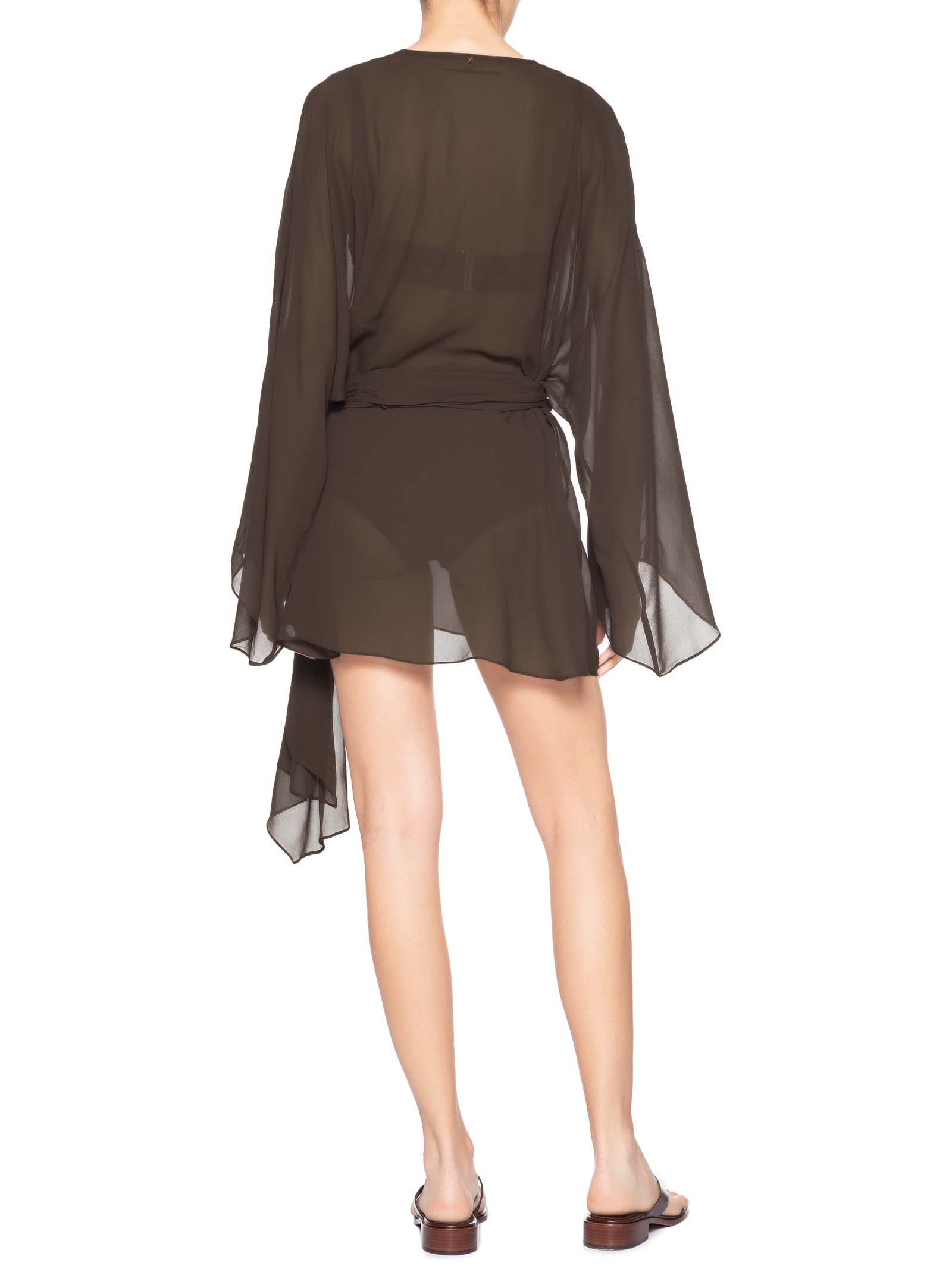 Túnica Mini GGT Resort Marrom Animale Resort