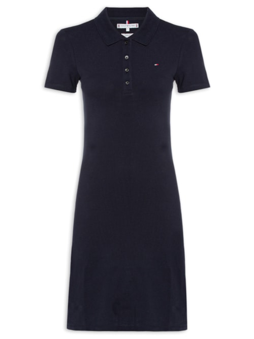 Vestido 1985 Slim Pique Polo Dress – Azul Marinho
