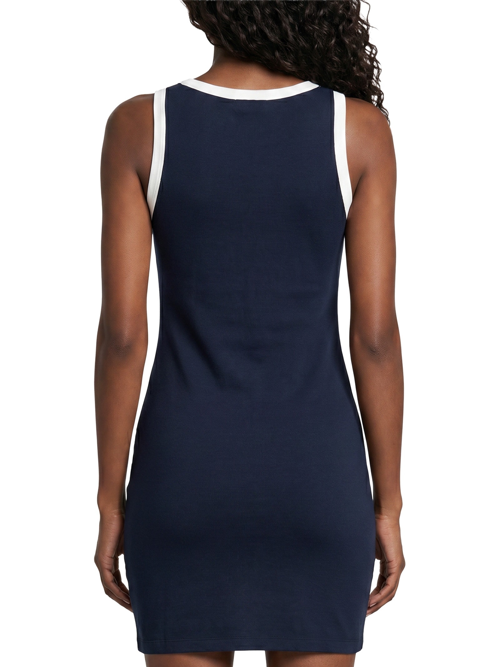 Vestido 1x1 Rib Bow Tee Azul Tommy Hilfiger
