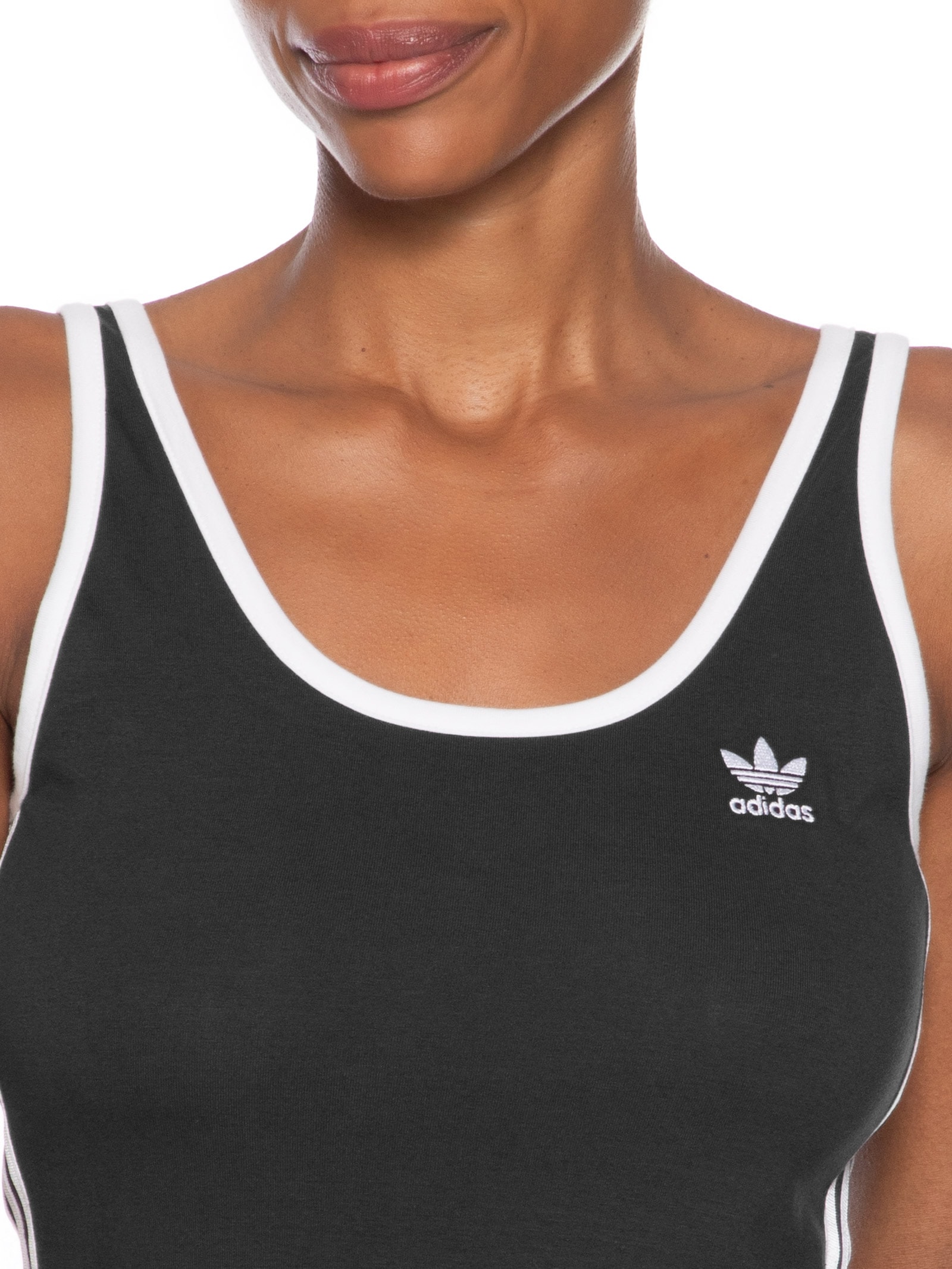 Vestido 3 Listras Tank Preto Adidas Originals
