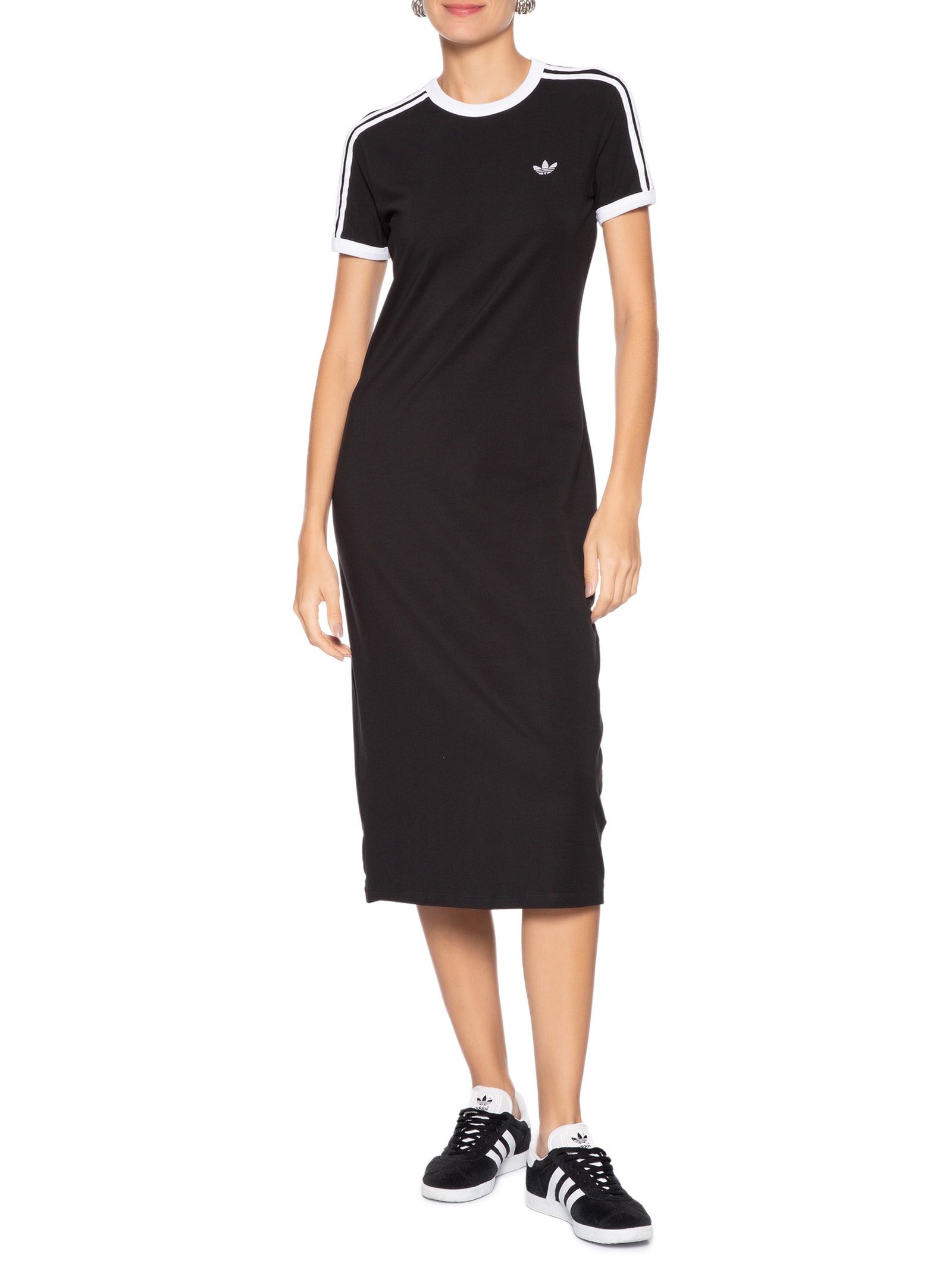 Vestido 3s Adicolor Slim Preto Adidas Originals