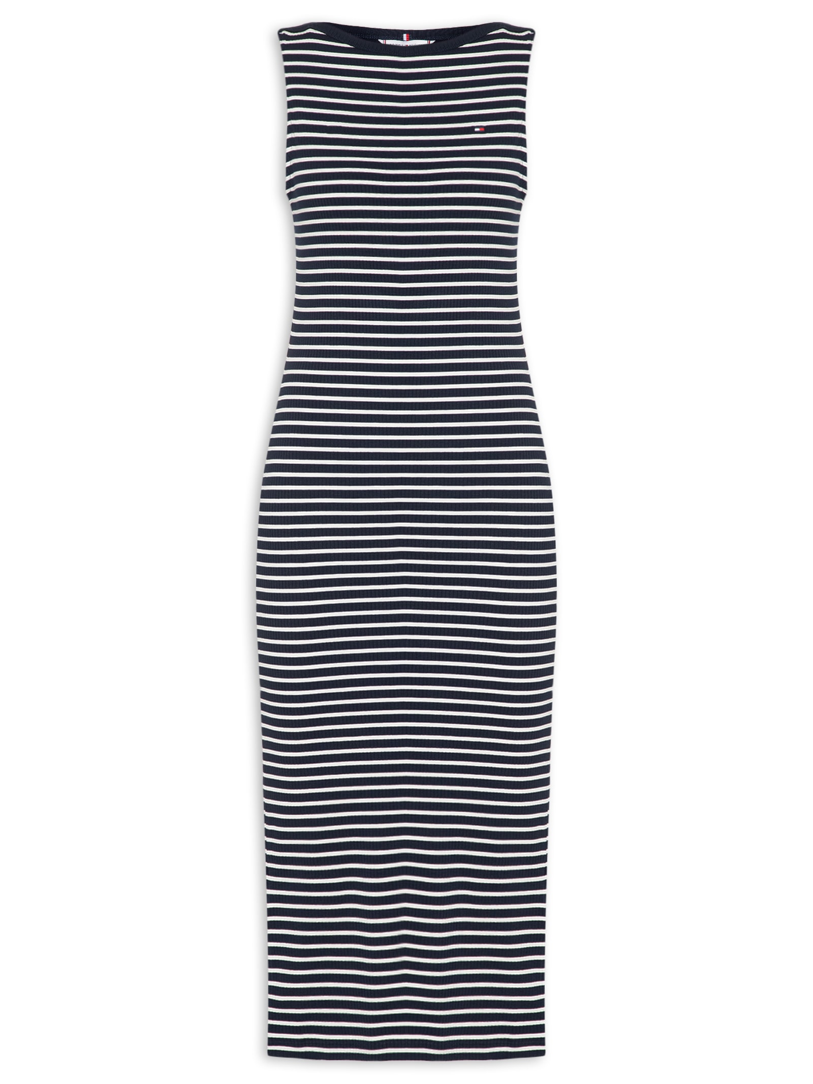 Vestido 5X2 Slim Slash-Nk Drs Preto Tommy Hilfiger