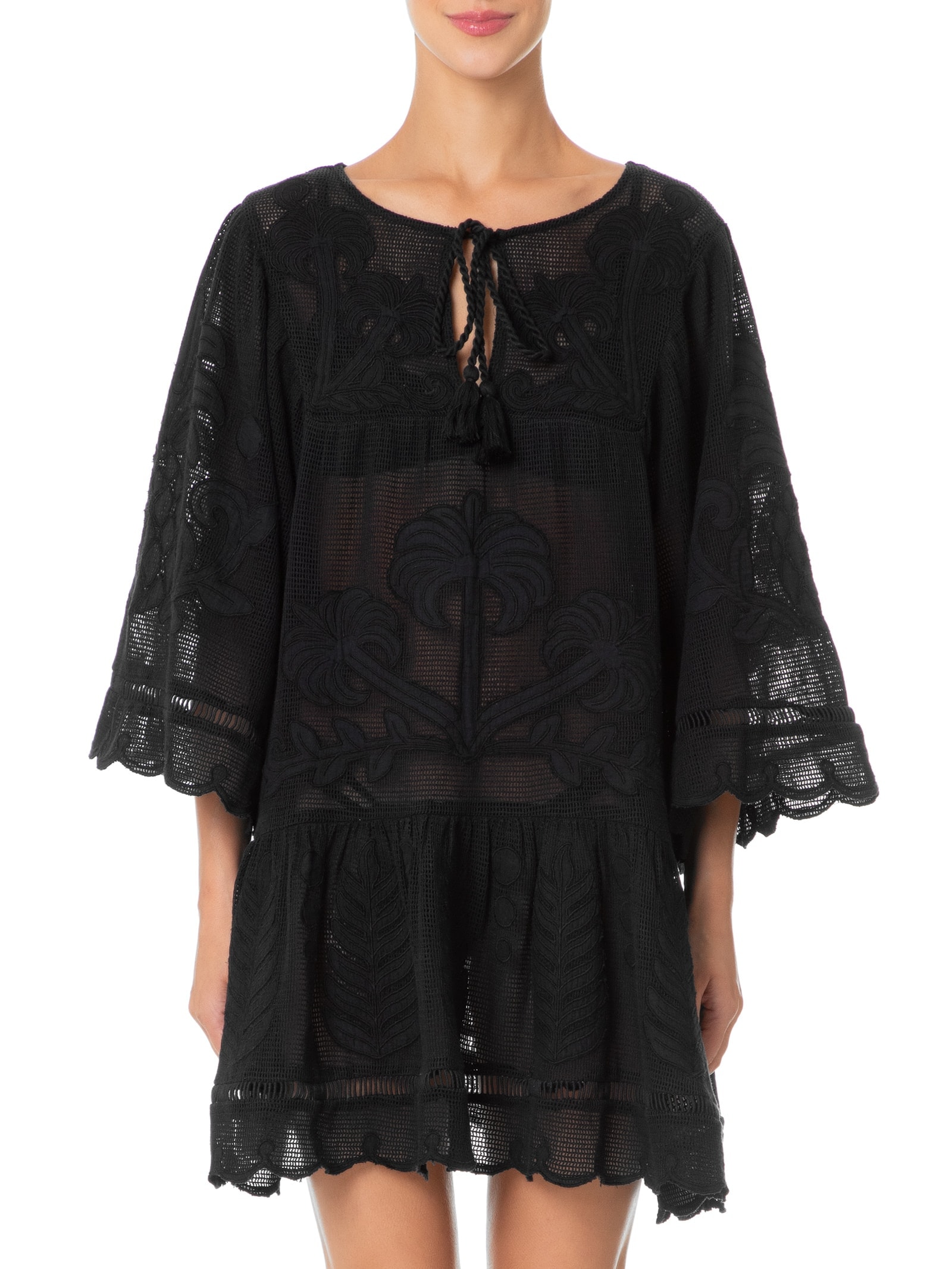 Vestido Abacainika Preto Farm Praia