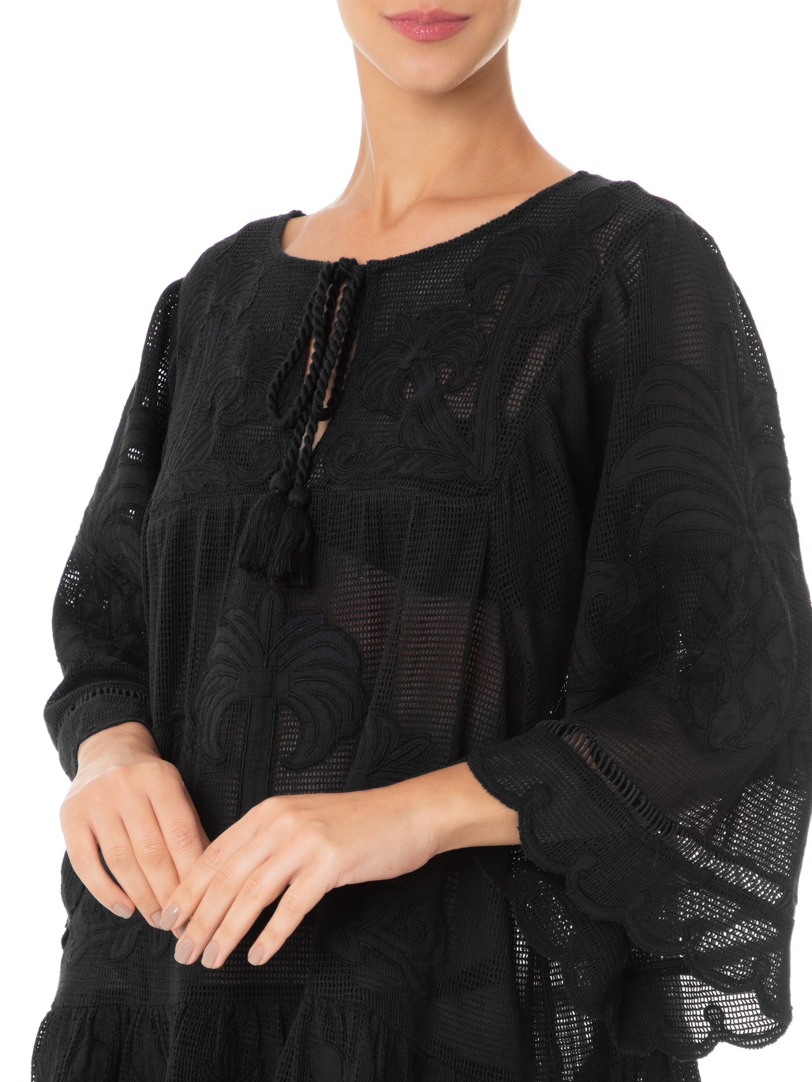 Vestido Abacainika Preto Farm Praia