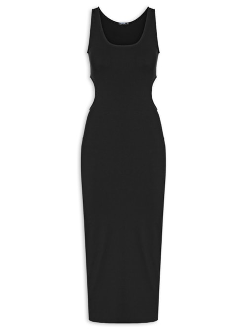 Vestido Abertura – Preto