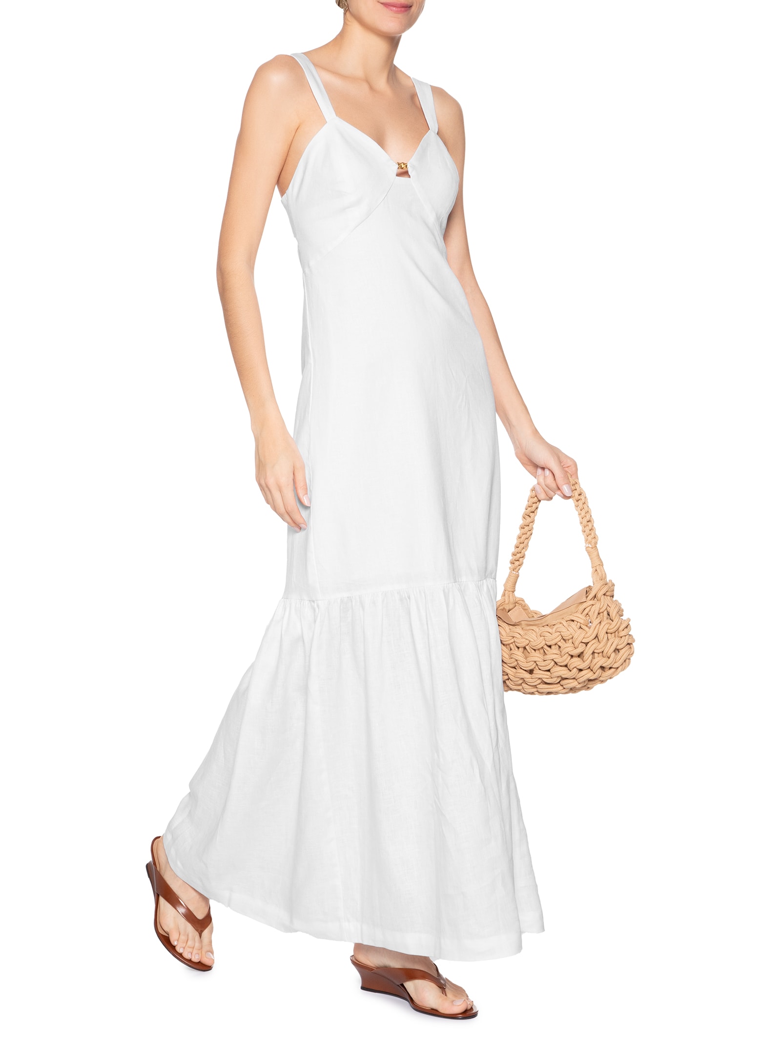 Vestido Adele Linho Branco Le Lis