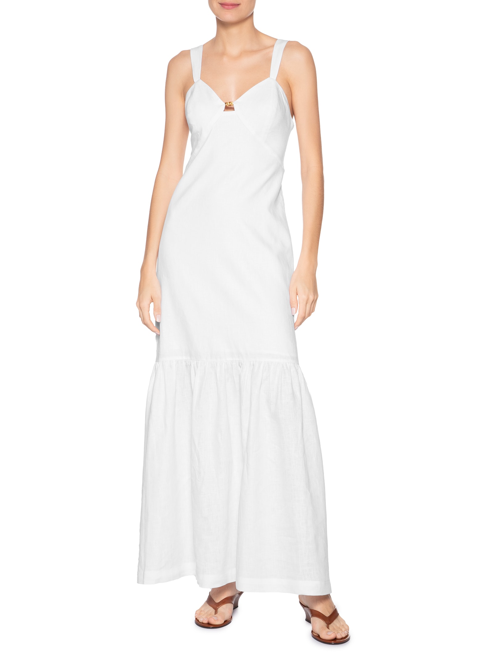 Vestido Adele Linho Branco Le Lis