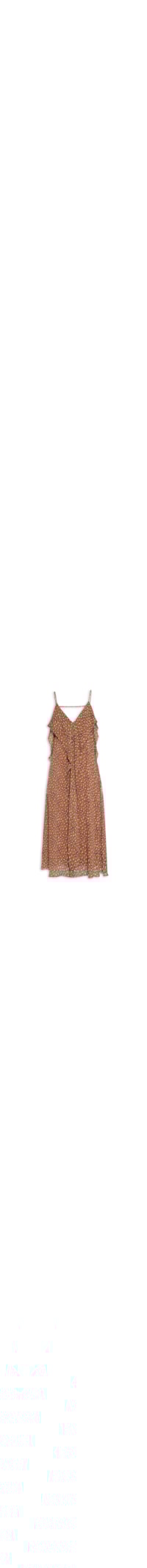 Vestido Alça Babado Onça Pingos - Animal Print