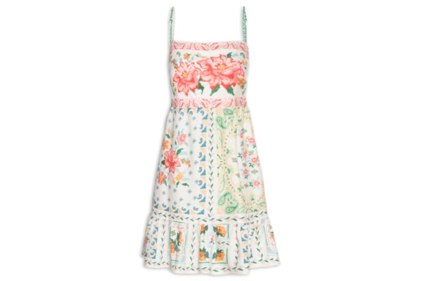 Vestido Alça Borda Bandana - Off White