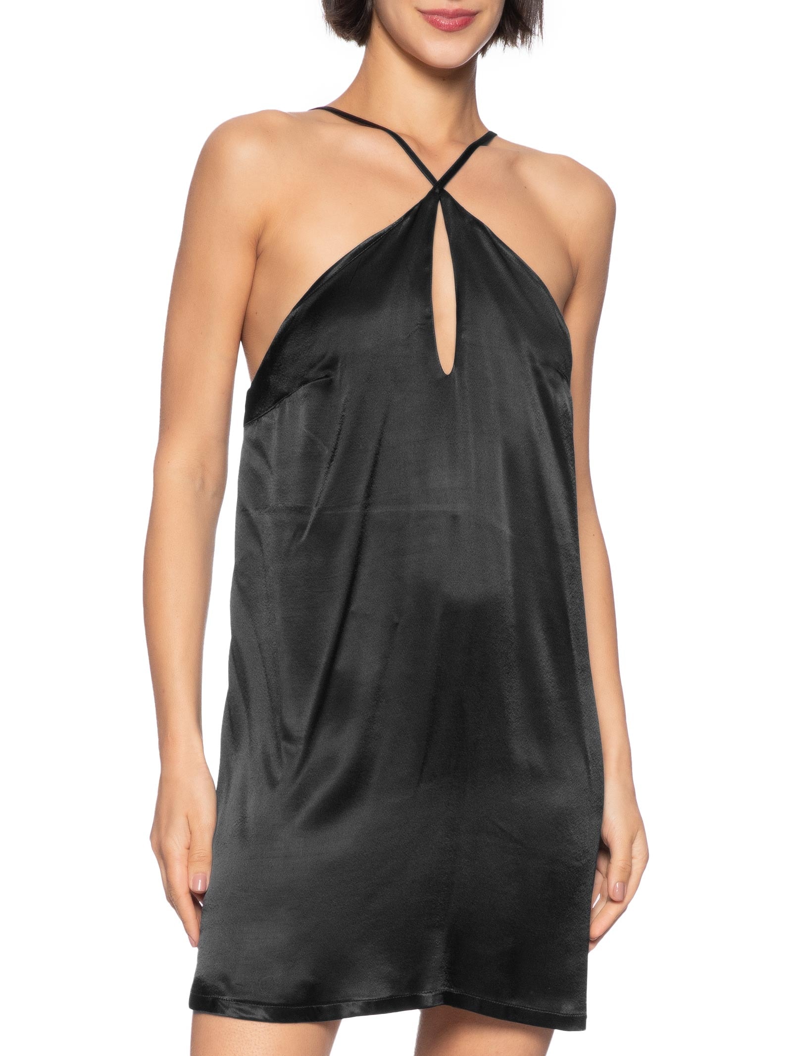  Vestido Alça Curto Preto Colcci Jeans