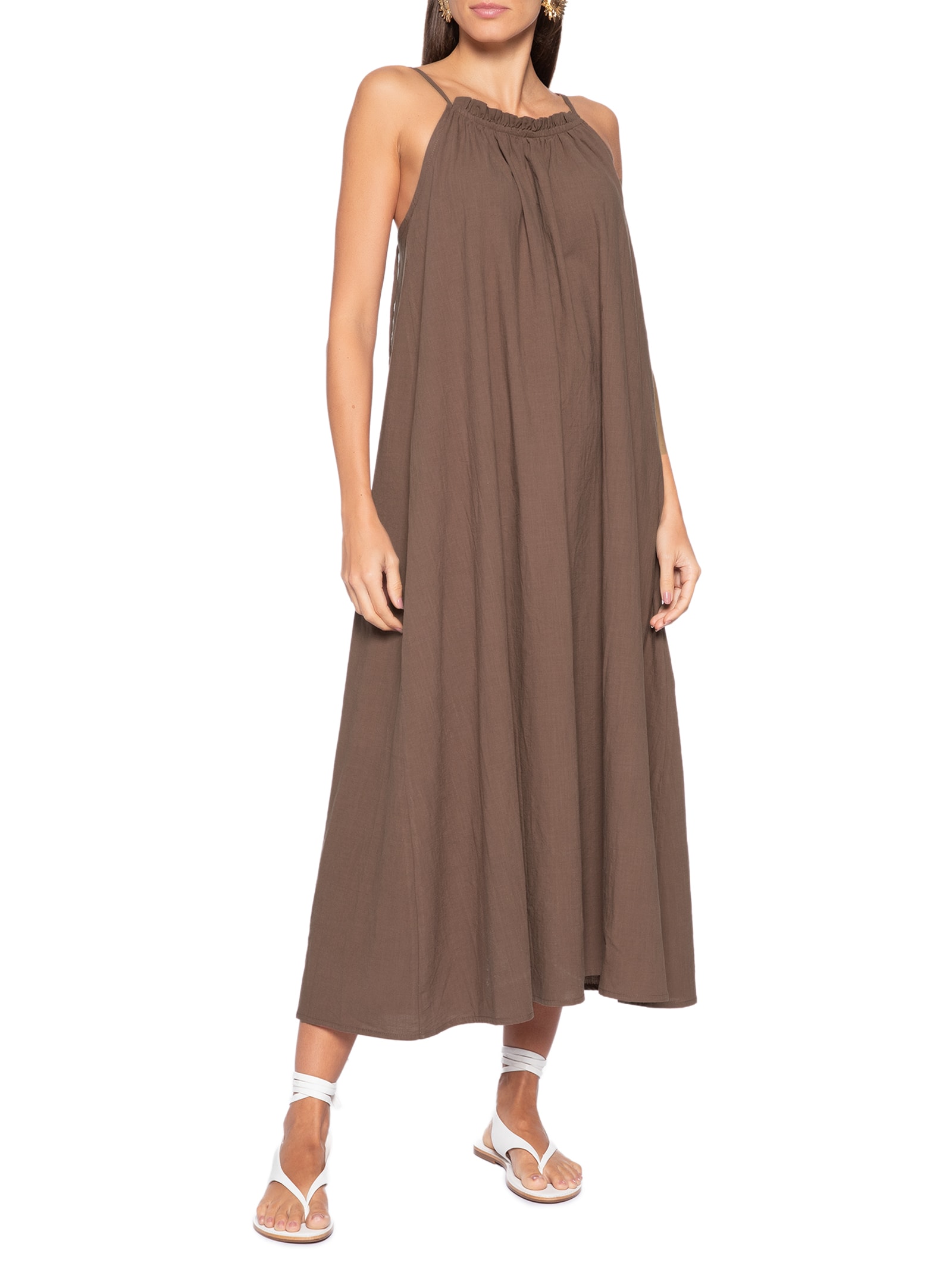 Vestido Alça IPA Marrom Panô