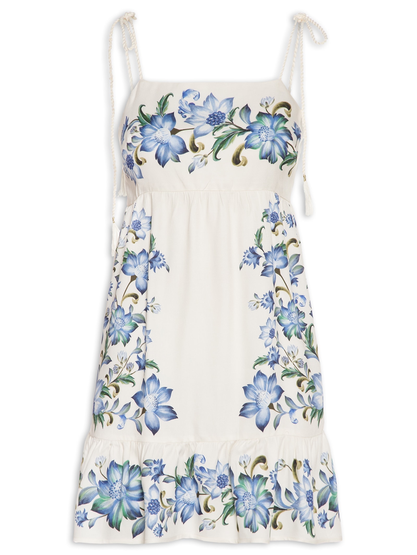 Vestido Alça Laura Branco Farm