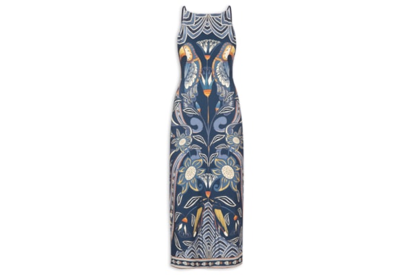 Vestido Alça Lenço Riviera - Azul