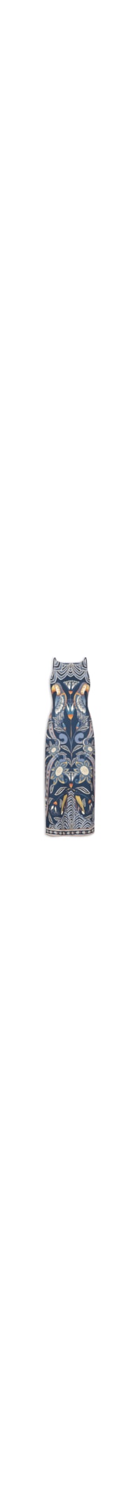 Vestido Alça Lenço Riviera - Azul