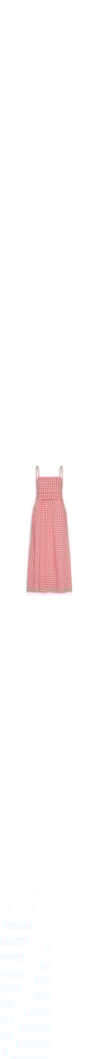 Vestido Alça Padrão Vichy Amassadinho - Vermelho