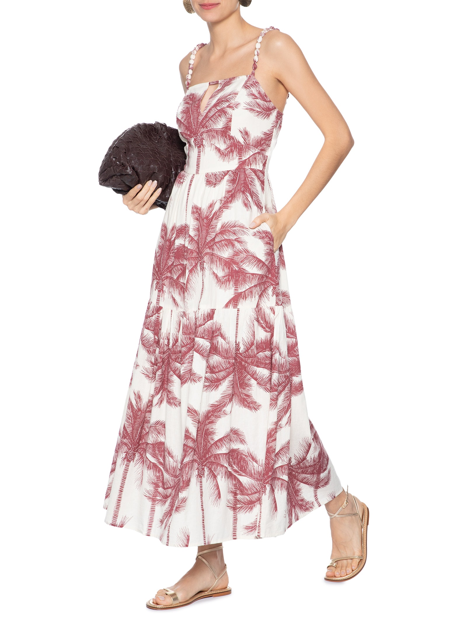 Vestido Alça Palma Roxo Le Lis