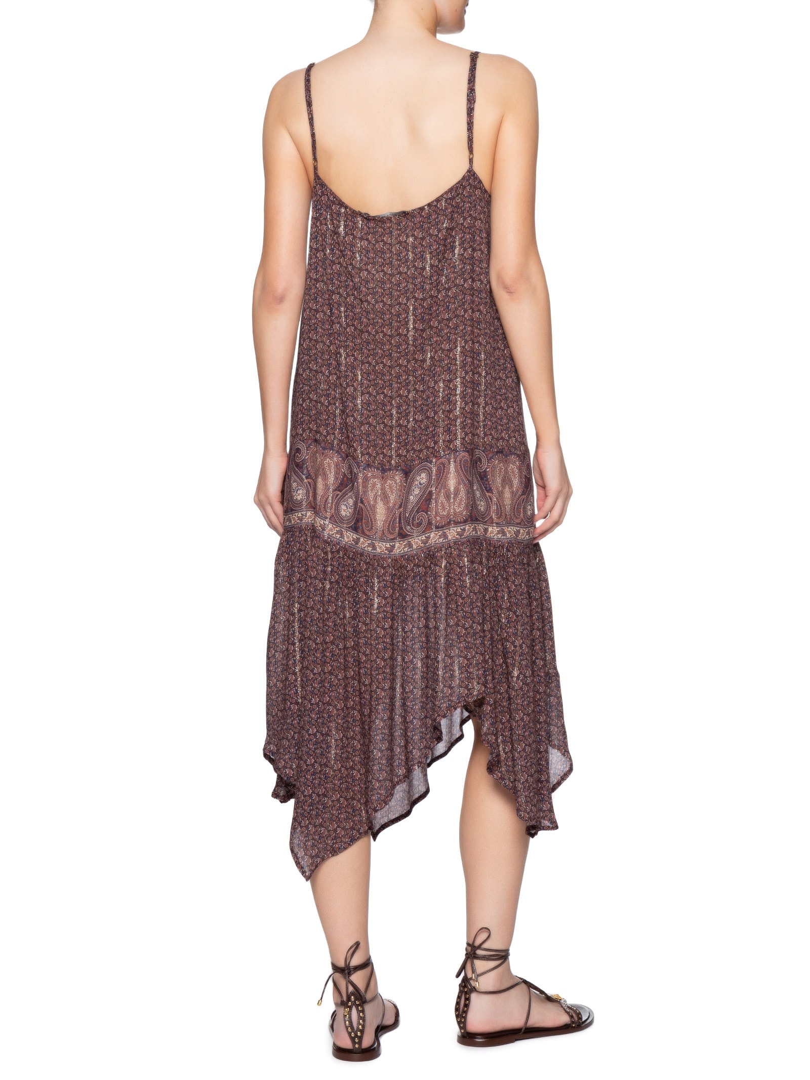 Vestido Alça Pontas Estampa Trevo B – Marrom Maria Filó