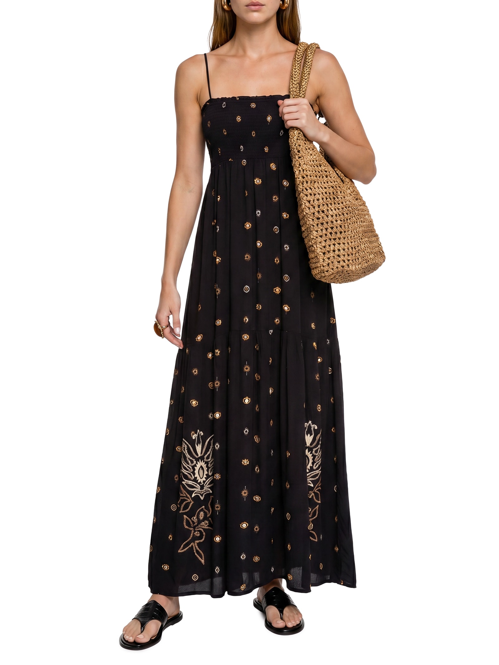 Vestido Alça Visão Preto Cantão