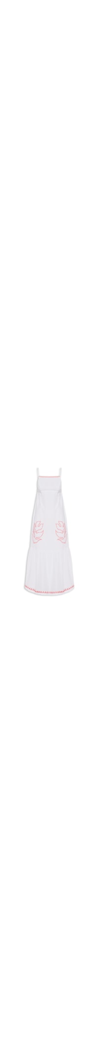 Vestido Alça Voil Bordado Hot - Branco