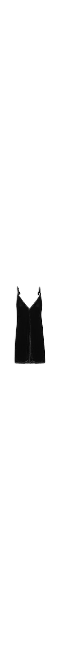 Vestido Alças Curto Velvet - Preto