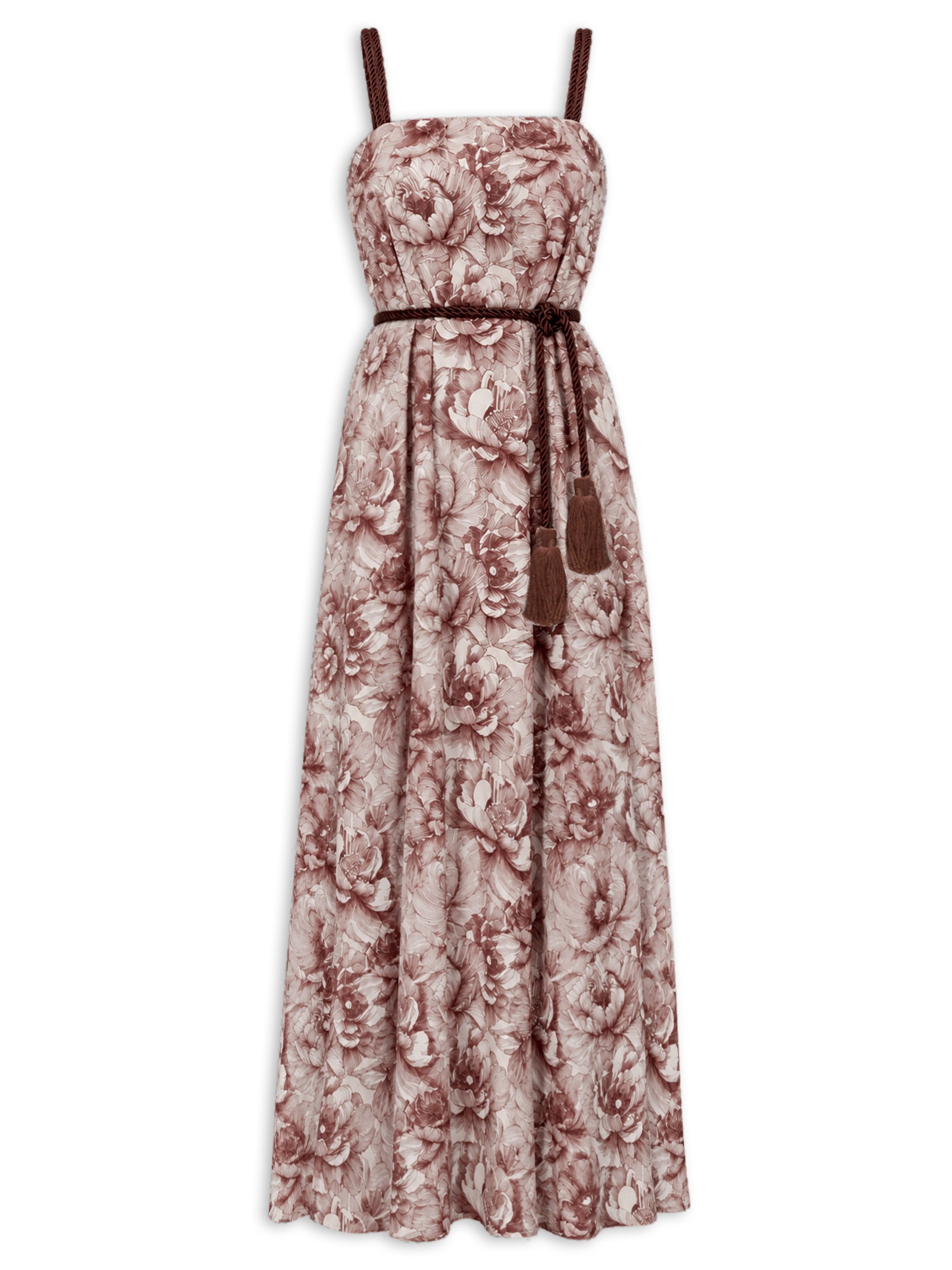 Vestido Alças Grazi Marrom Le Lis