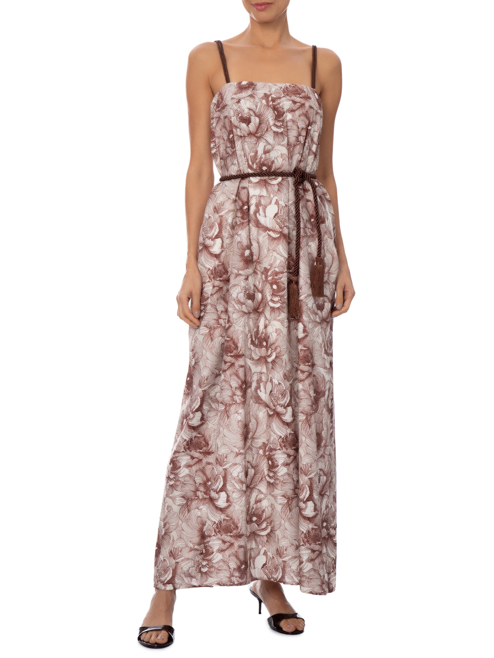 Vestido Alças Grazi Marrom Le Lis