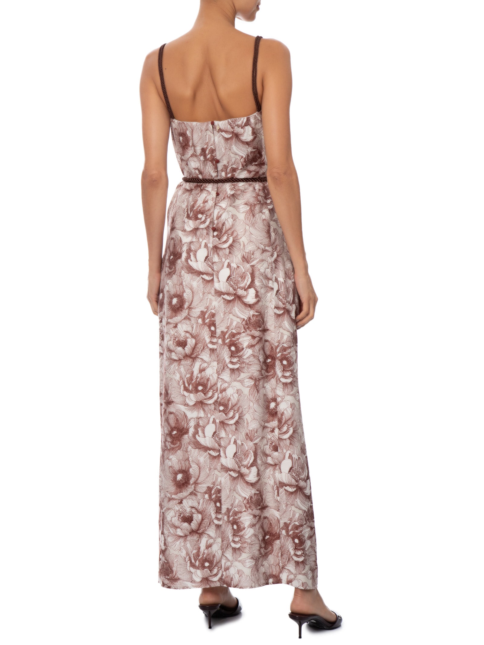 Vestido Alças Grazi Marrom Le Lis