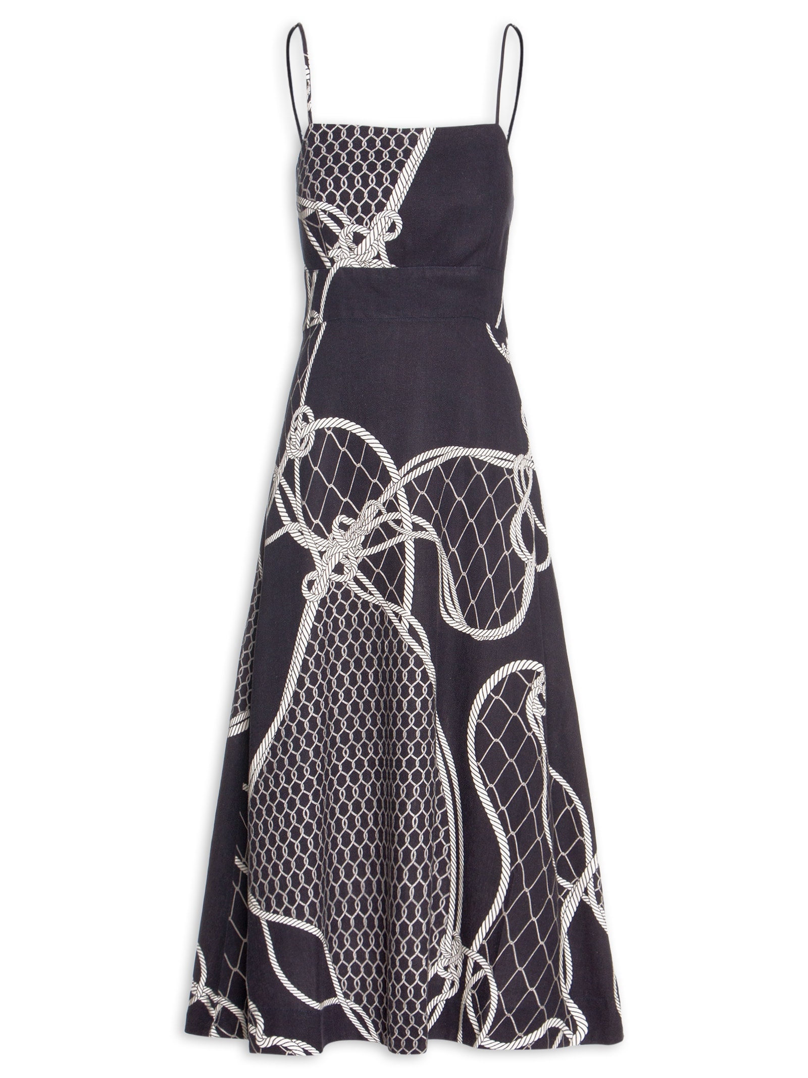 Vestido Alças Knot Blue Azul Osklen