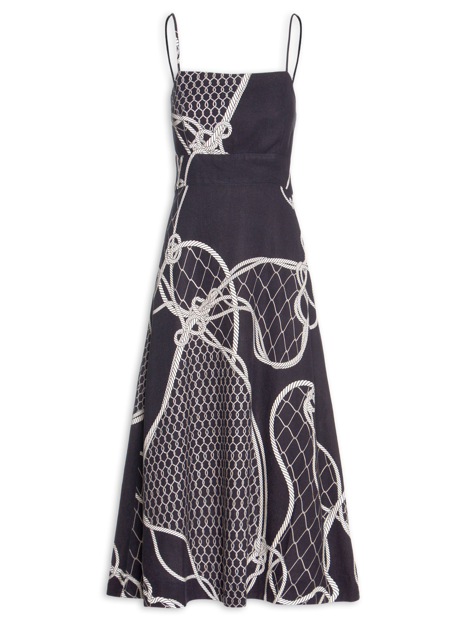 Vestido Alças Knot Blue Azul Osklen