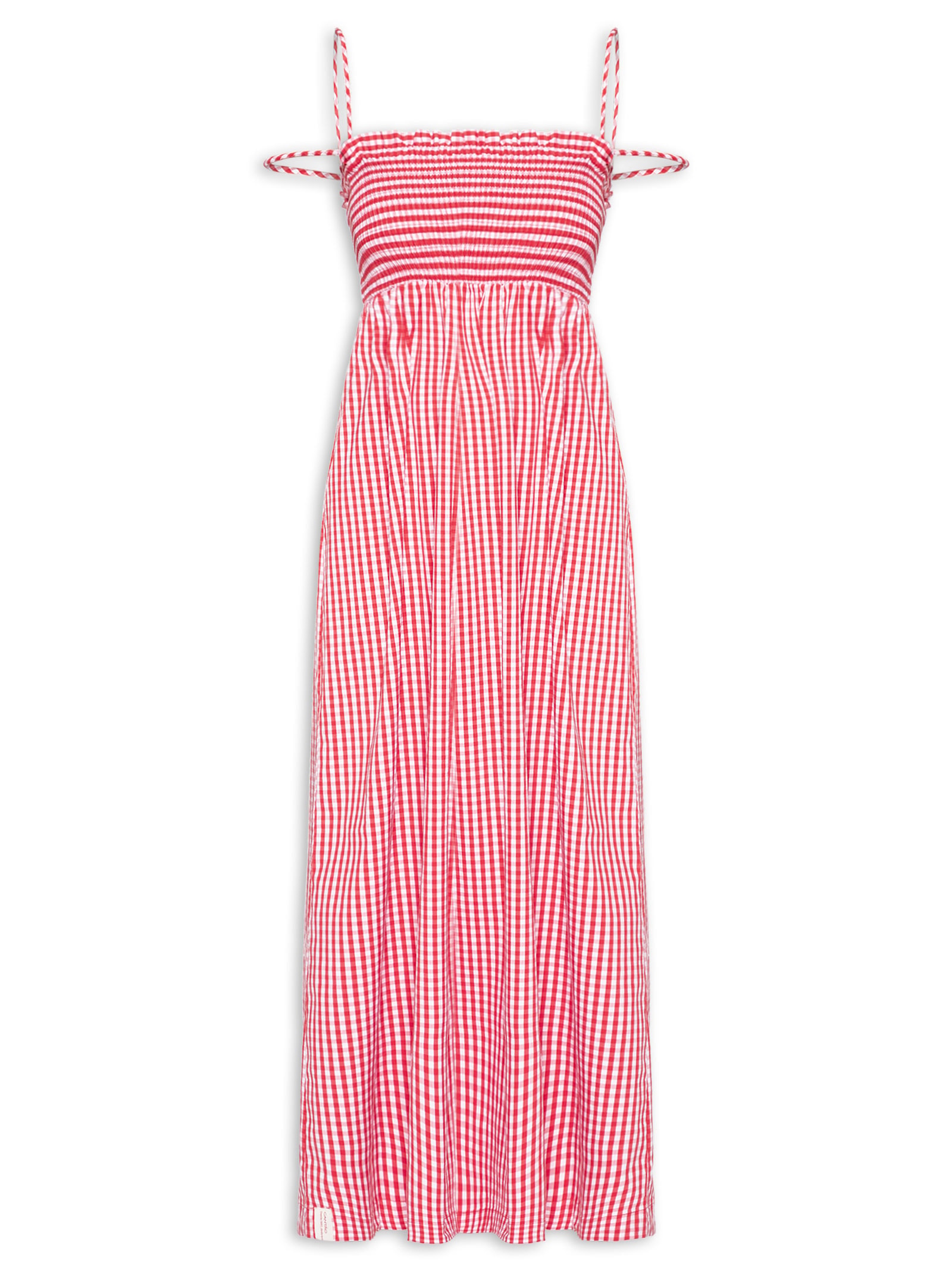 Vestido Alcinha Alg Vichy - Vermelho by CANTÃO